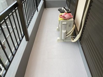 ベランダ　防水完了